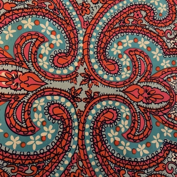 J. McLaughlin Top Tania Augusta Sleeveless Paisley Pink Blue White Size Medium - Picture 5 of 6